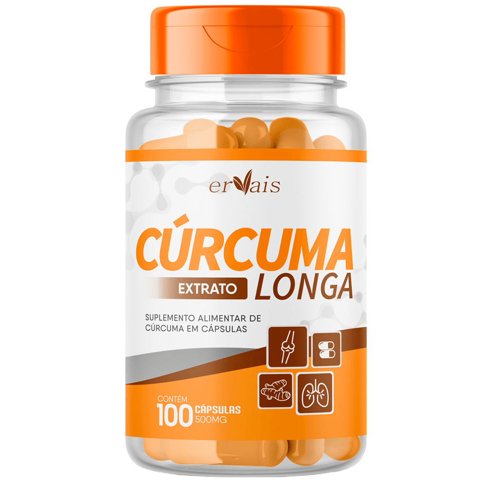 Curcuma Extrato Curcumina Longa Pura Açafrão 100 cápsulas