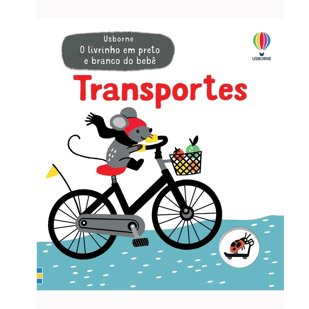 Livro de Contraste Bebê Meios de Transporte Editora Usborne