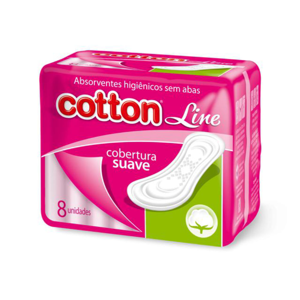 Absorvente Cotton S/Abas Suave 8 unidades