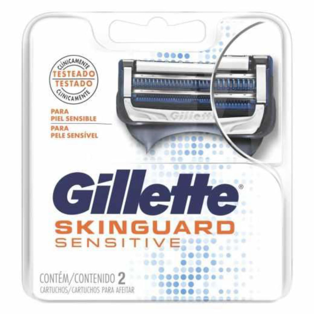 Carga Barbear Gillette Skinguard Sensitive 2 Unidades