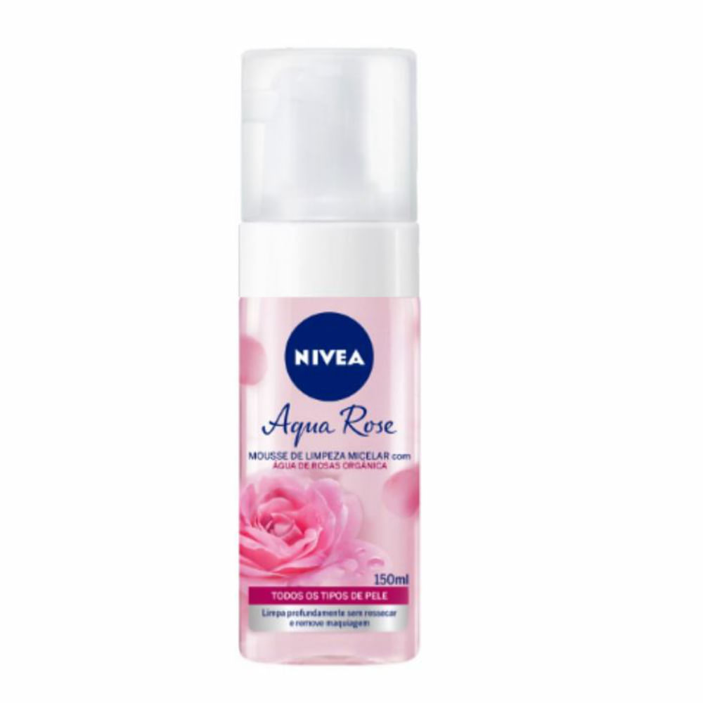 Mousse De Limpeza Facial Nivea Rose 150ml