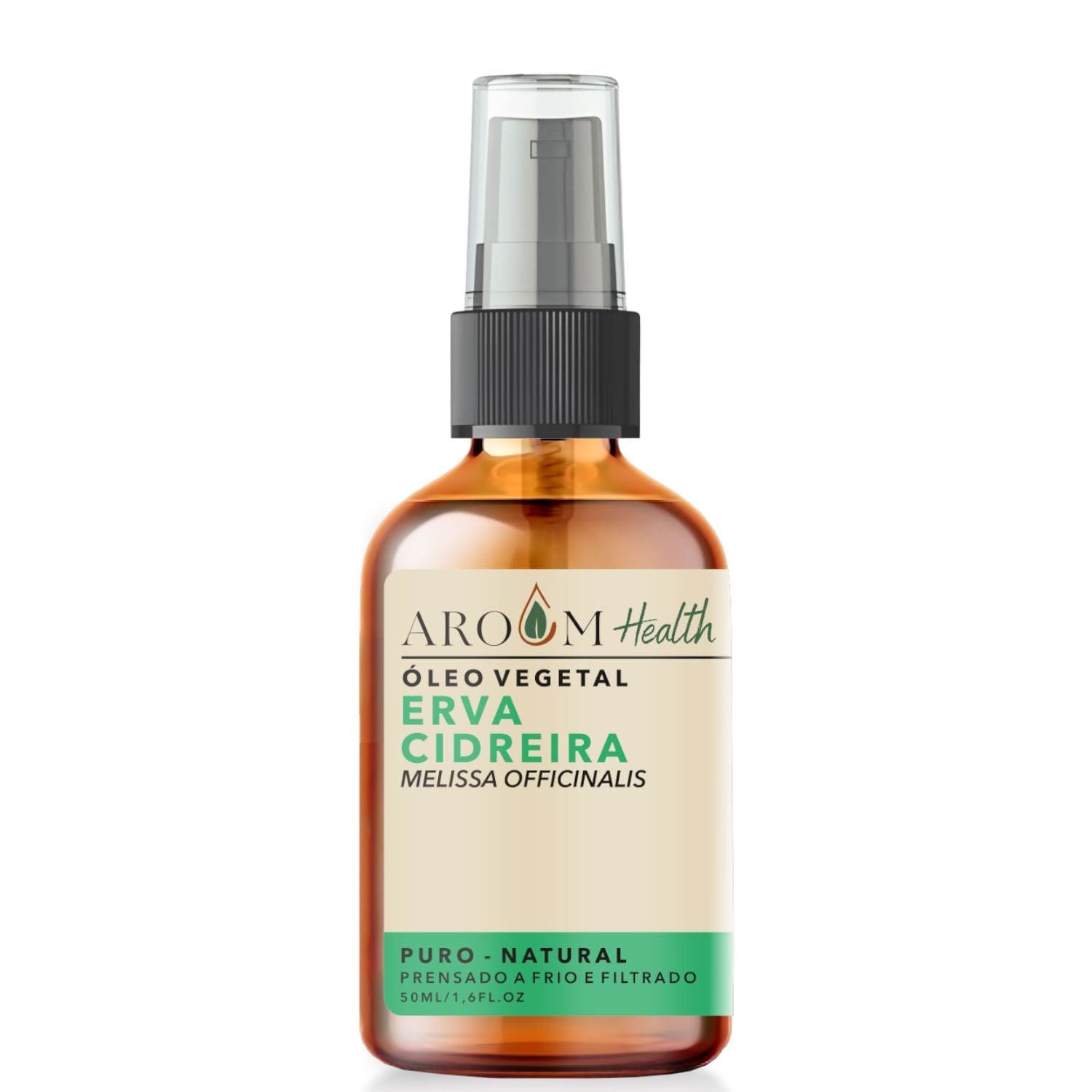 Óleo Vegetal de Erva Cidreira 100% Puro Natural Cabelo e Pele 50 ml Aroom Health