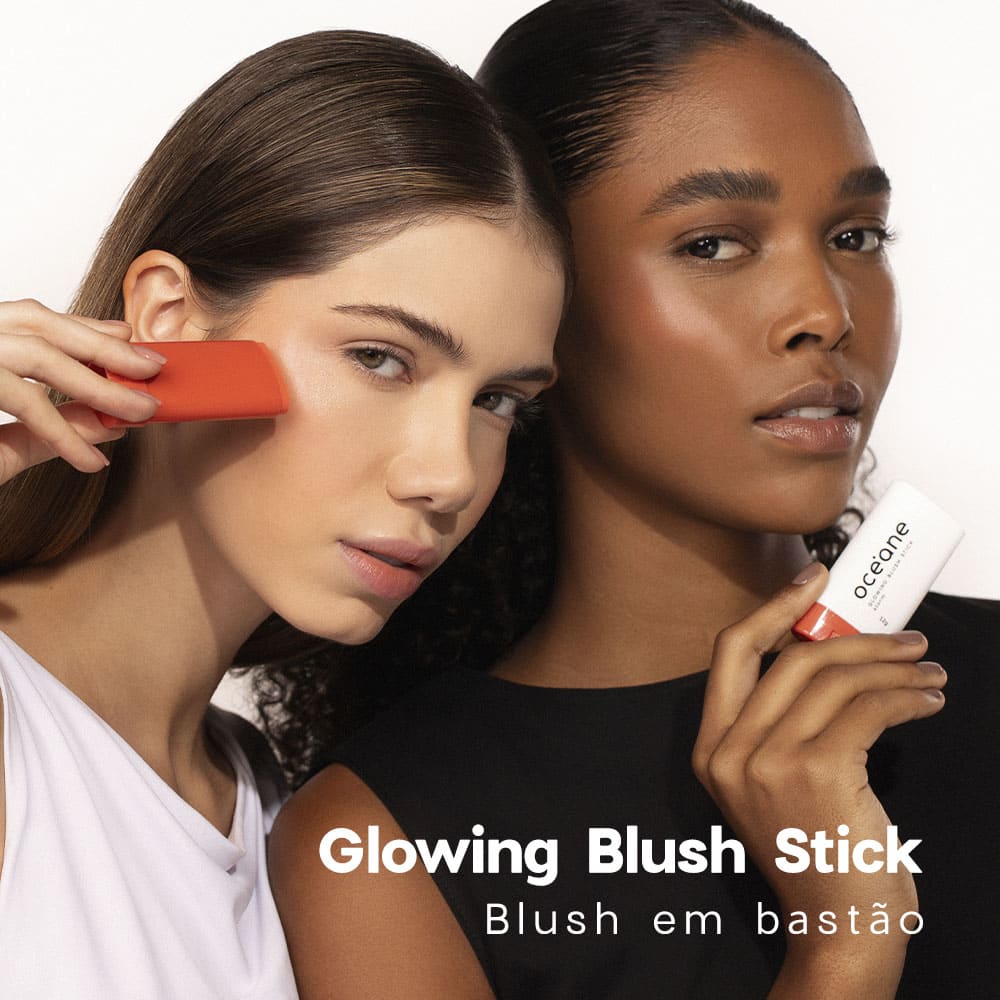 Kit Blush em Bastão Laranja + Contorno em Bastão Médio Océane Limited