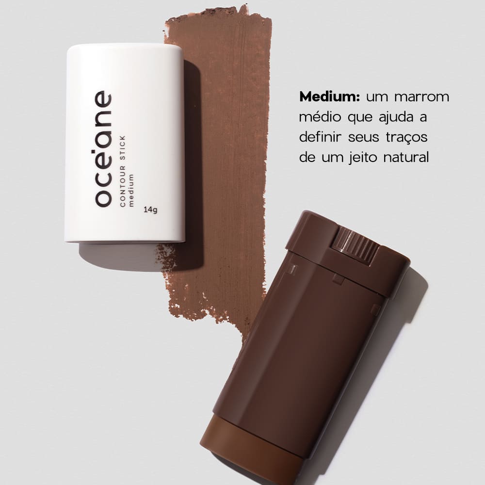 Kit Blush em Bastão Laranja + Contorno em Bastão Médio Océane Limited