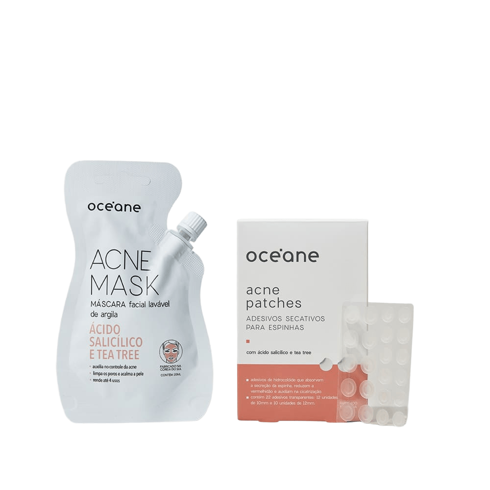 Kit Adesivo Secativo + Máscara Facial Antiacne