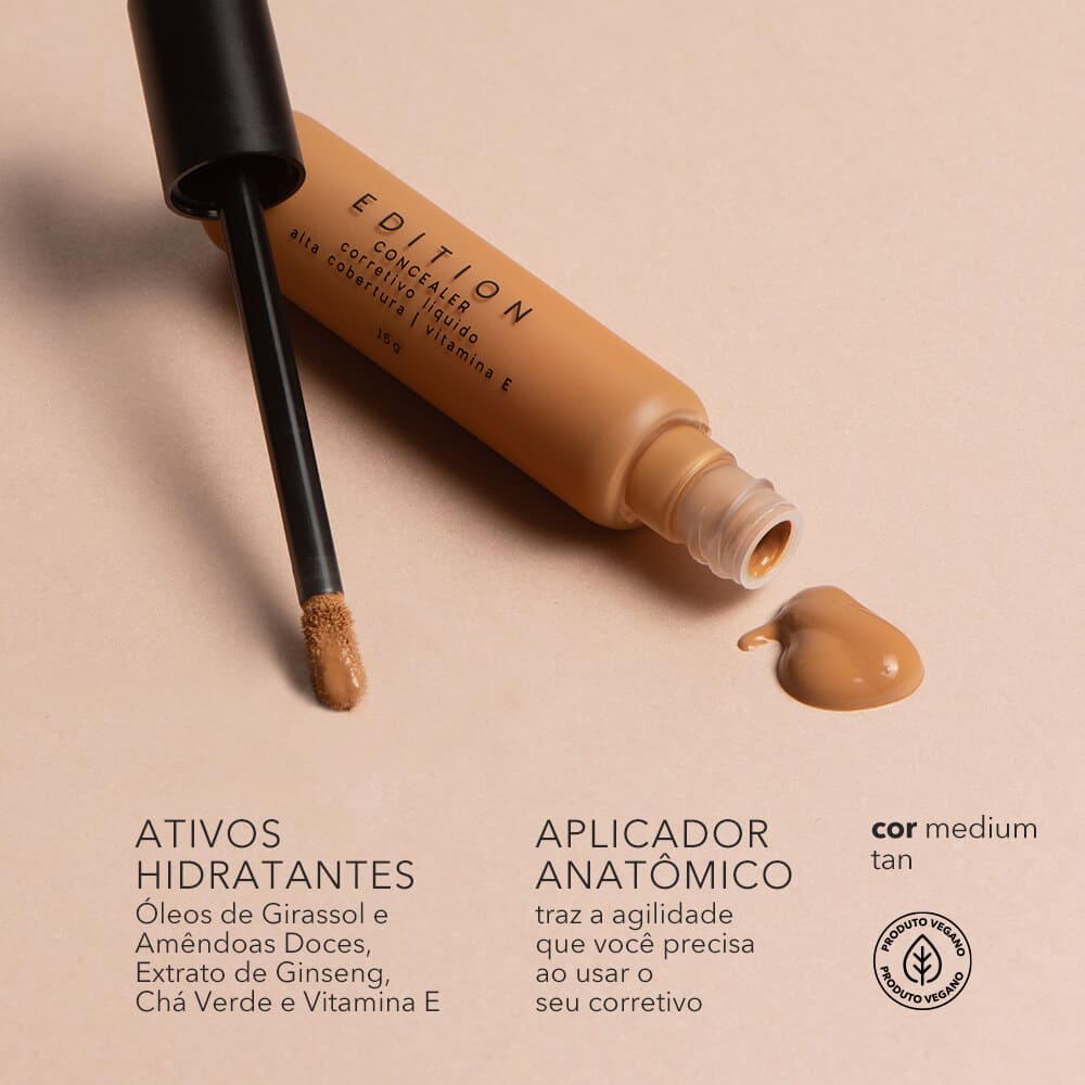 Kit Corretivo Líquido Medium Tan Lip Tint Océane Edition