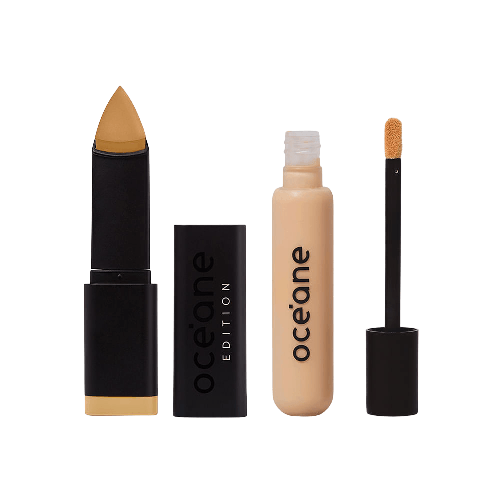 Kit Base Em Bastão Beige + Corretivo Líquido Medium Light Océane Edition