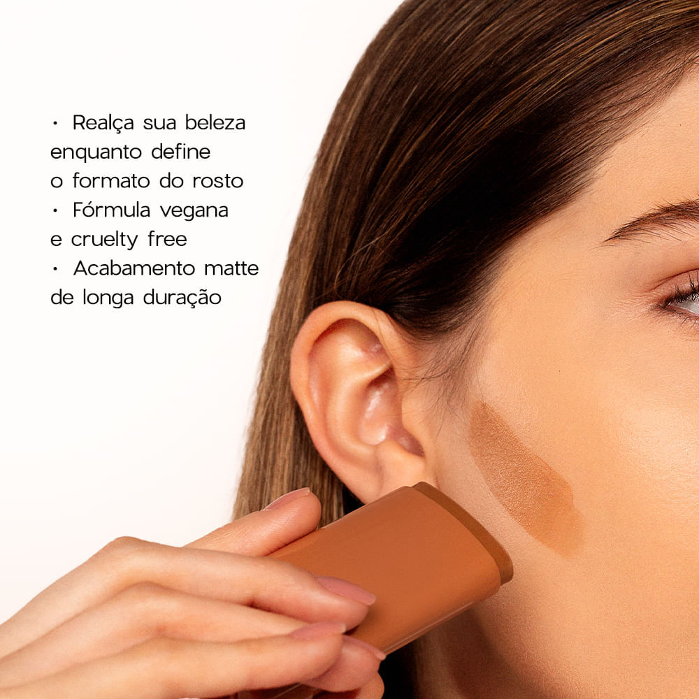 Contorno em Bastao Marrom Claro Contour Stick Light Oceane Limited 14g
