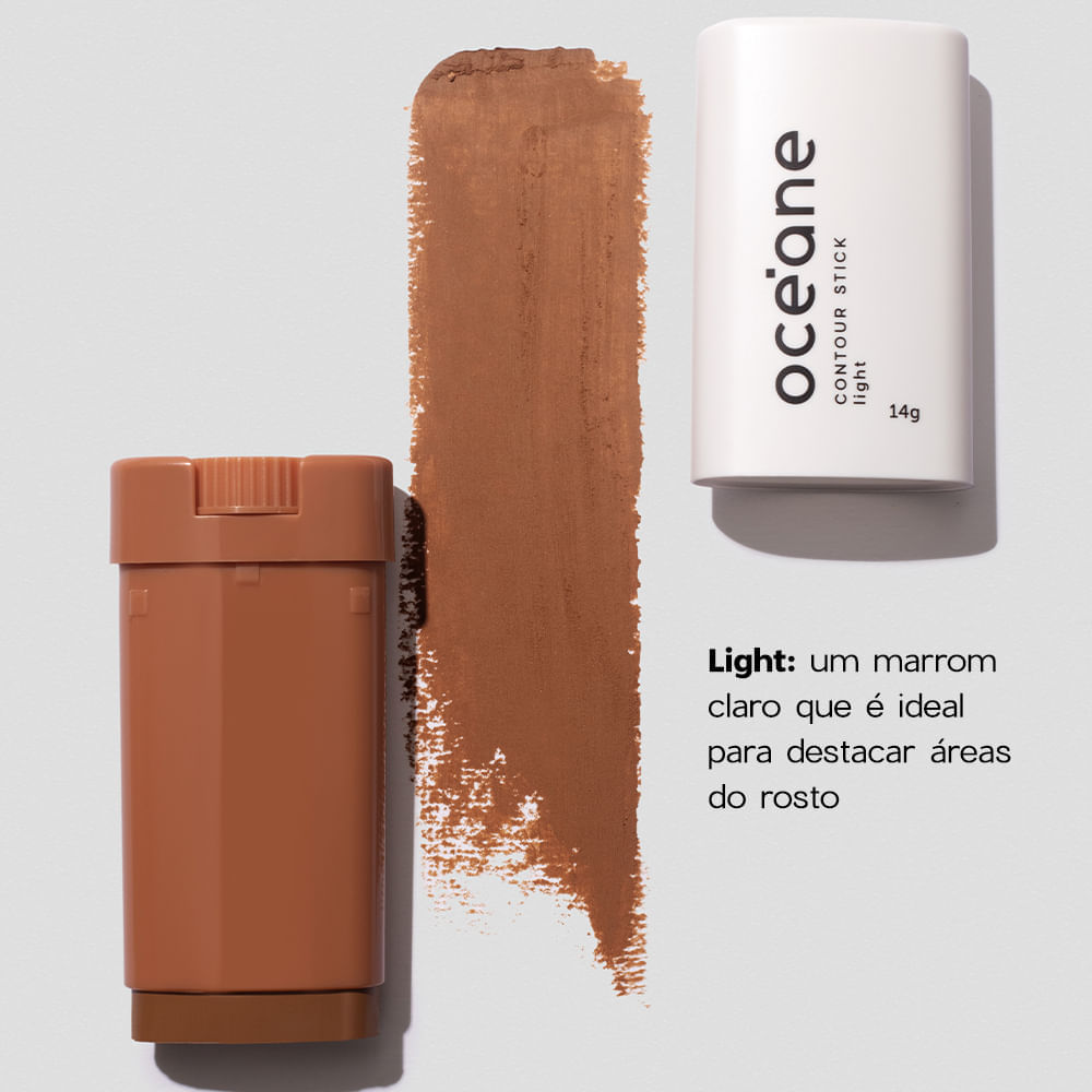 Contorno em Bastao Marrom Claro Contour Stick Light Oceane Limited 14g