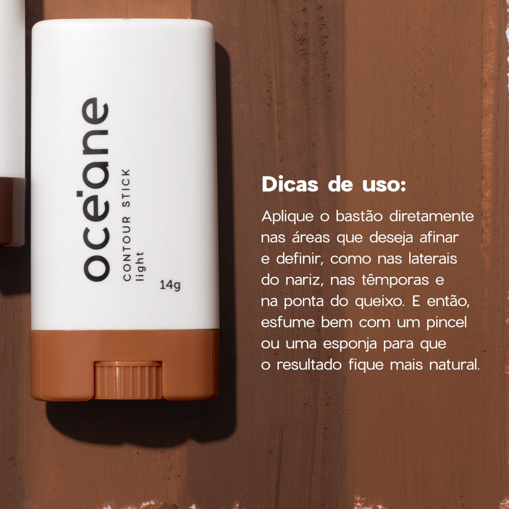 Contorno em Bastao Marrom Claro Contour Stick Light Oceane Limited 14g