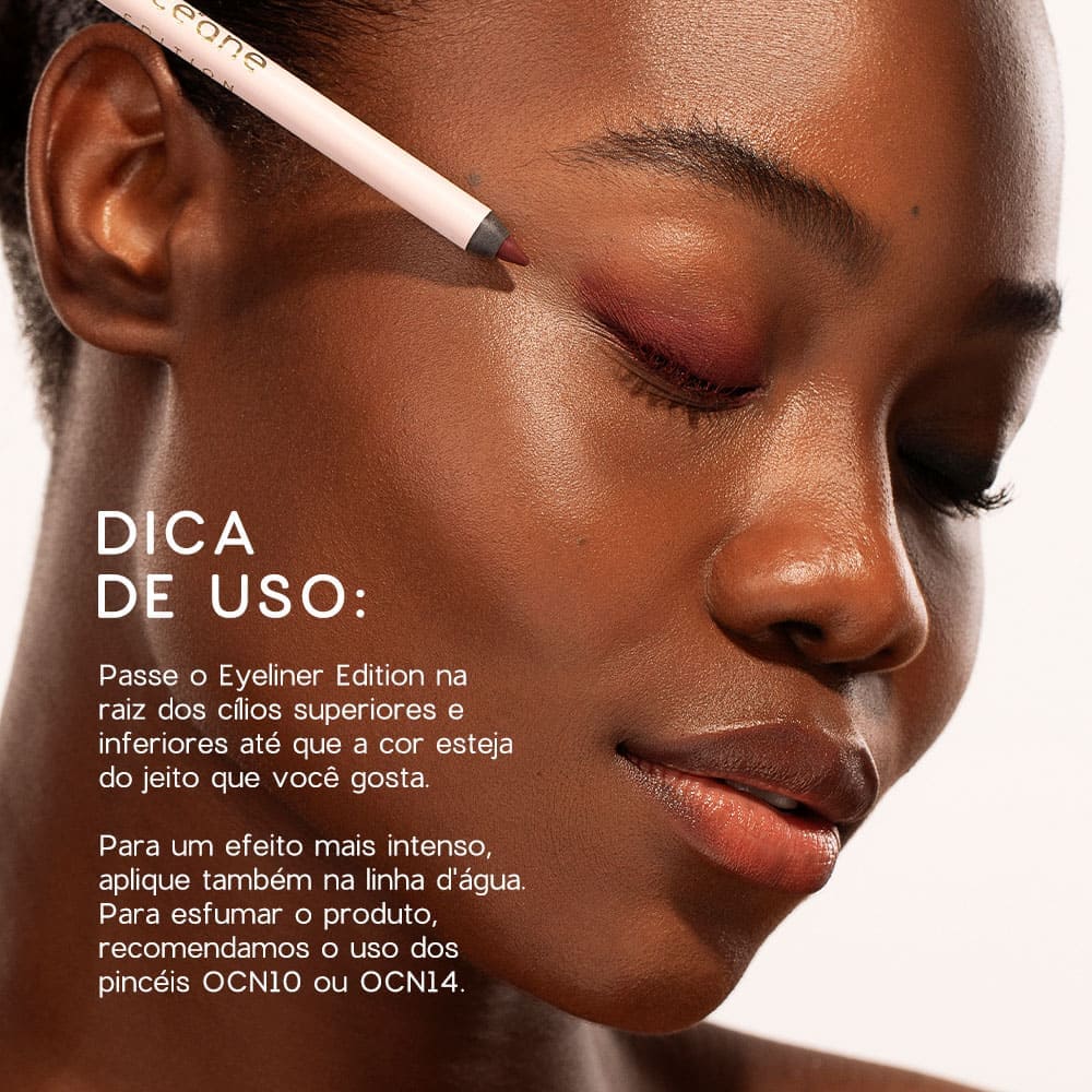 Kit Lápis para Olhos Bordô + Sombra Líquida Vermelha