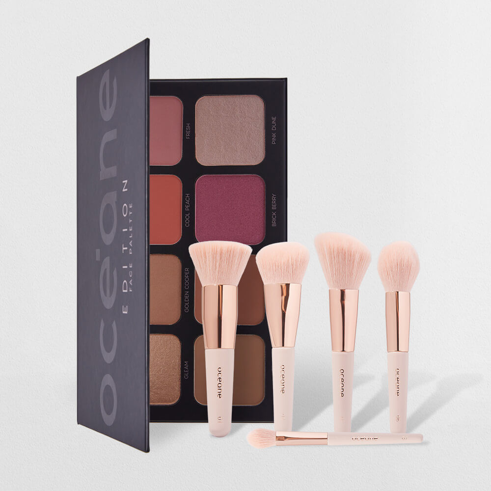 Kit Paleta Multifuncional Face Palette  Mini Pincéis