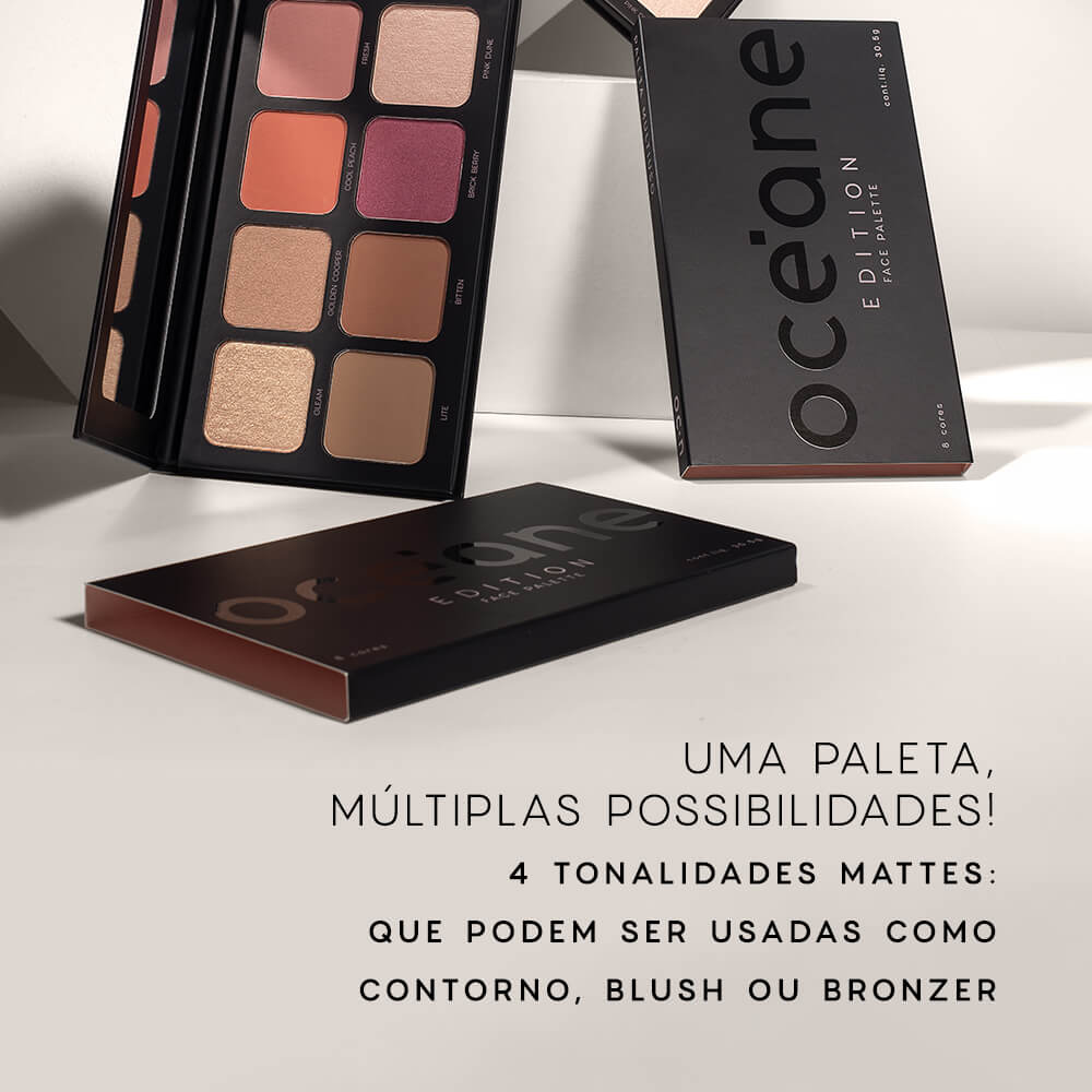 Kit Paleta Multifuncional Face Palette  Mini Pincéis