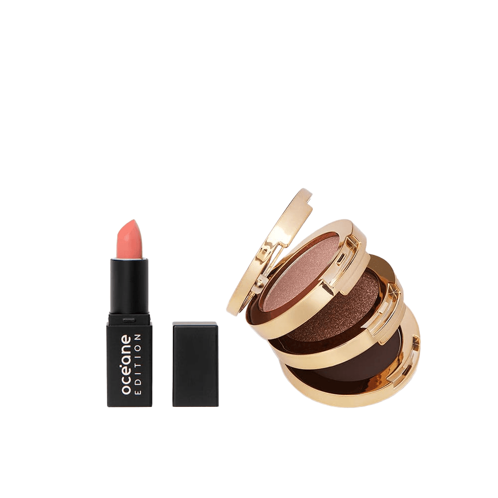 Kit Trio De Sombras 3 To Go Pallete Fade + Mini Batom Nude Pink