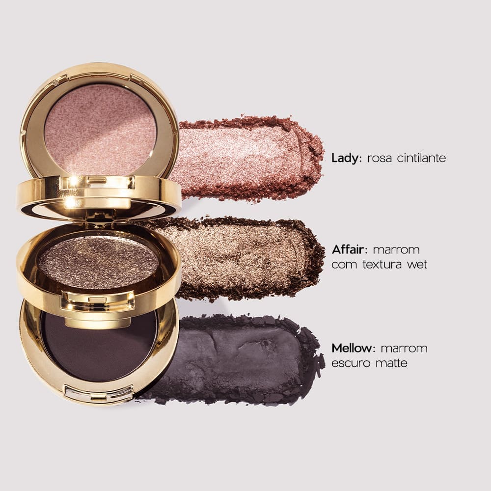 Kit Trio de Sombras 3 To Go Pallete Fade + Mini Batom Nude Pink