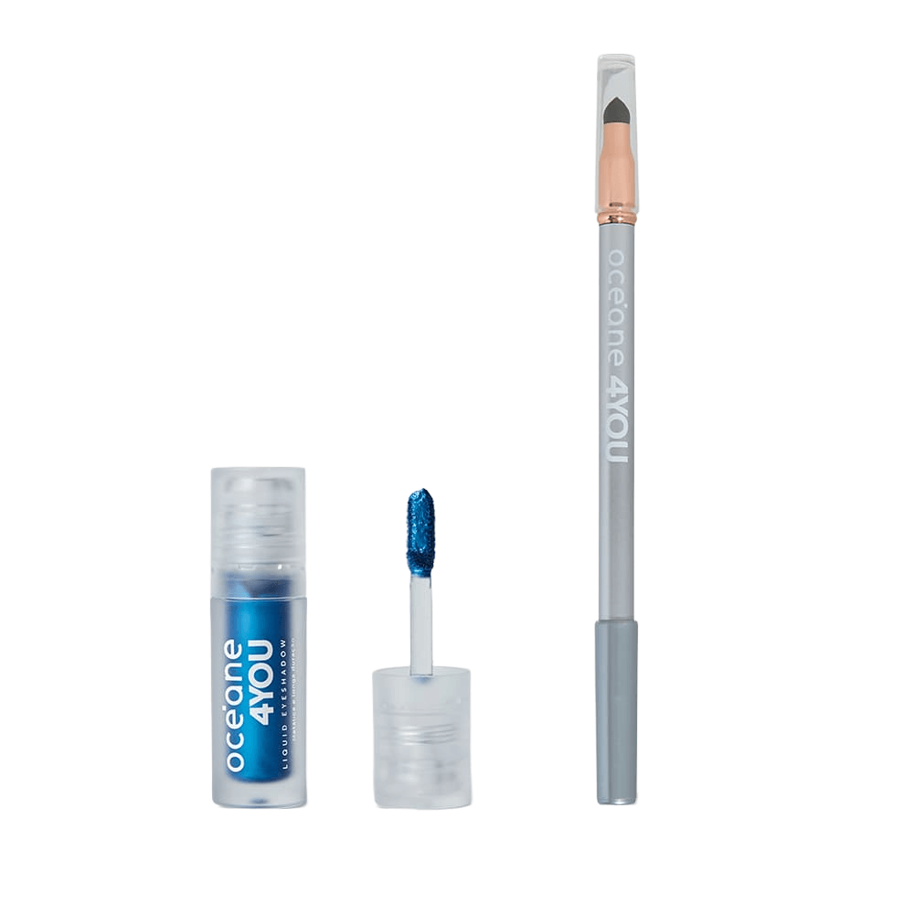 Kit Lápis Para Olhos Prata + Sombra Liquida Epic 4you (2 Produtos)