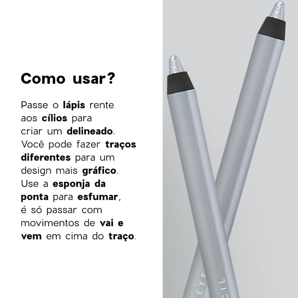 Kit Lápis para Olhos Prata + Sombra Liquida Epic 4you (2 Produtos)