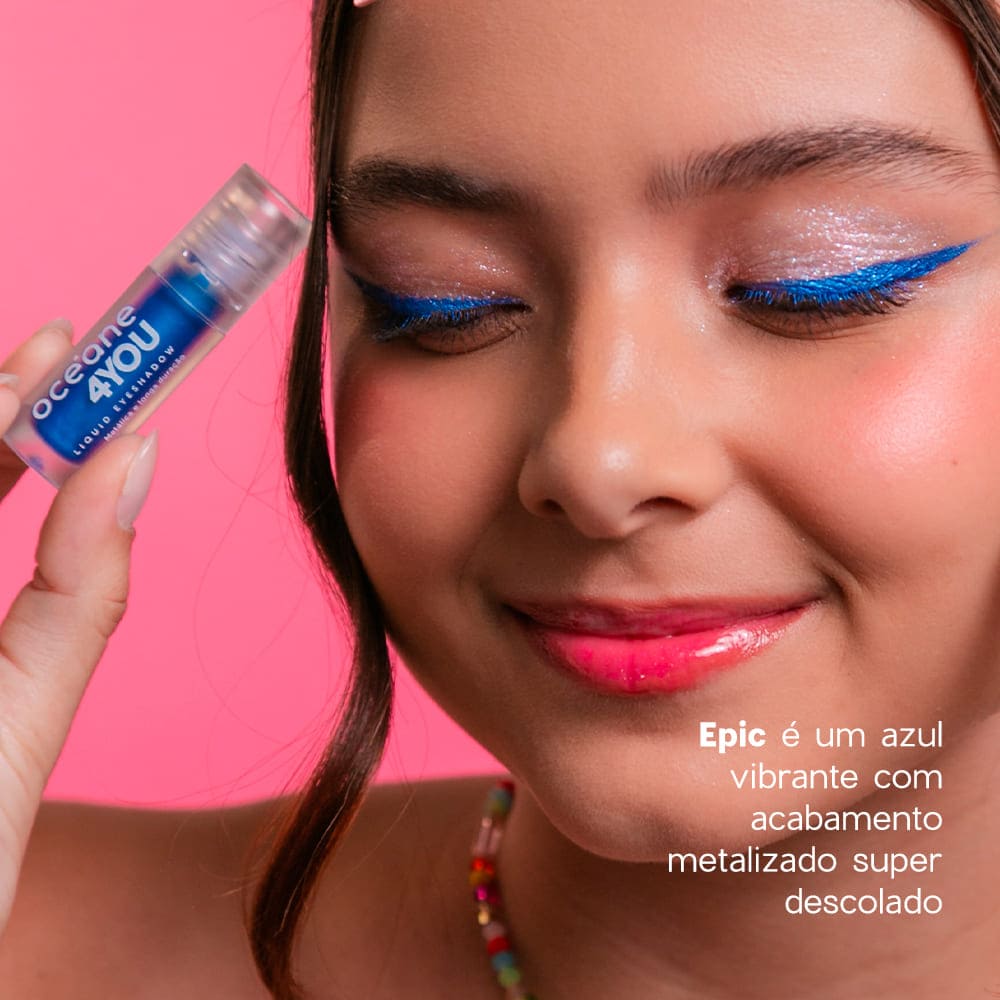 Kit Lápis para Olhos Prata + Sombra Liquida Epic 4you (2 Produtos)
