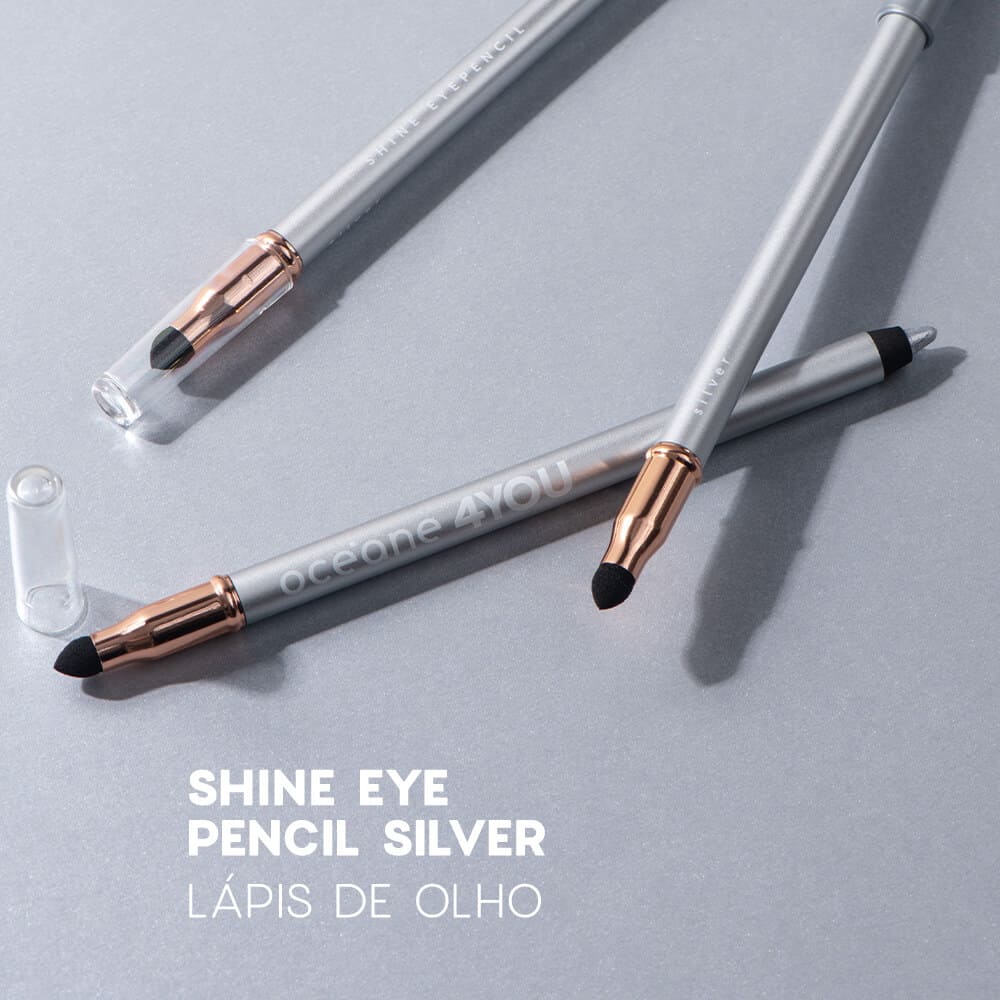 Kit Lápis para Olhos Prata + Sombra Liquida Lust 4you