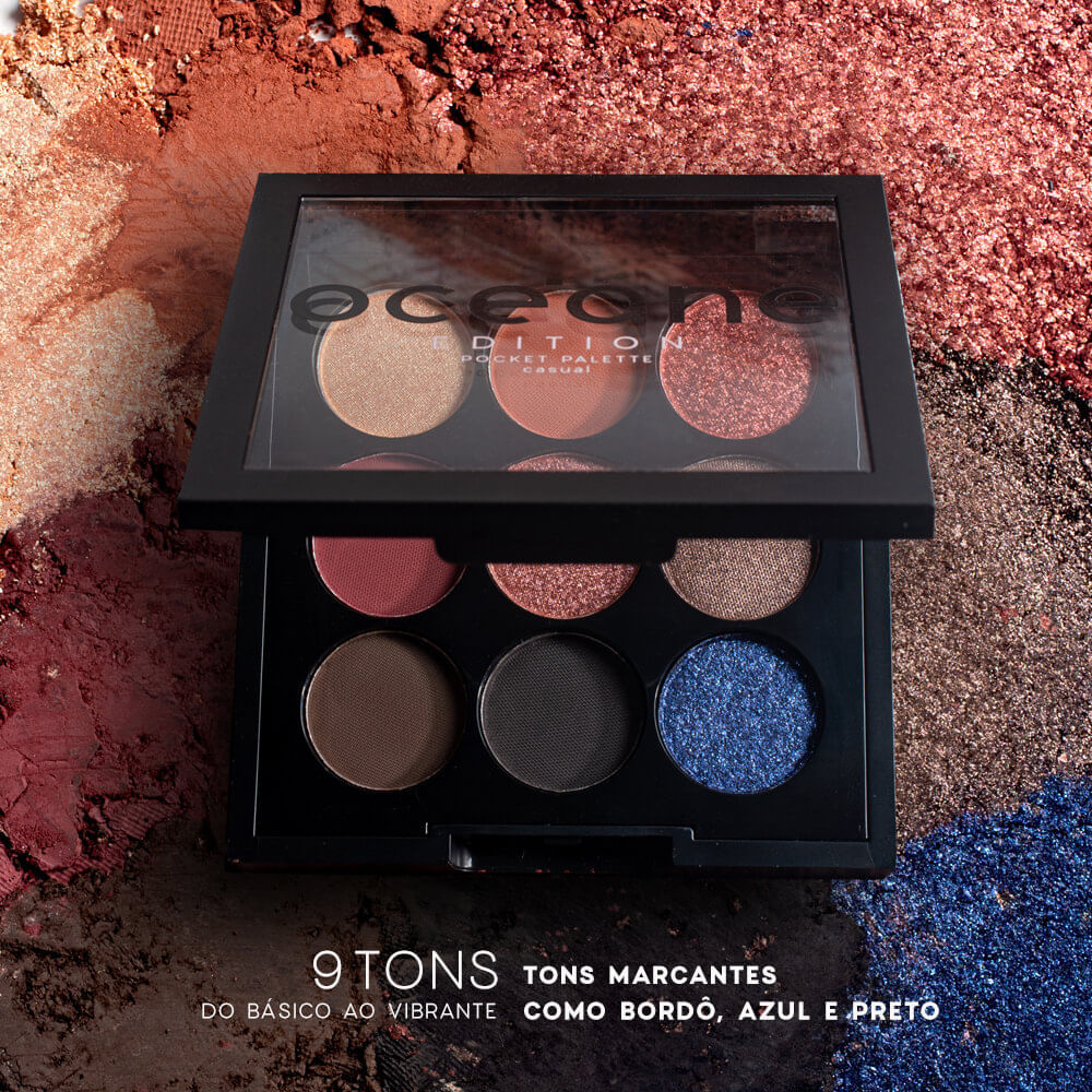 Kit Paleta de Sombras + Blush em Bastão + Lip Oil Cocoa Océane Edition