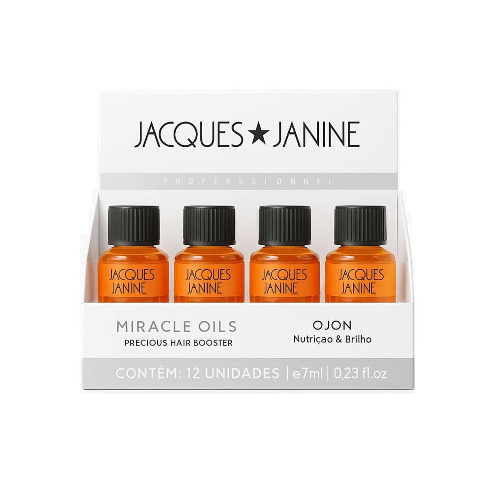Caixa 12 Unidades Óleo Reparador Ojon  Miracle Jacques Janine 7ml