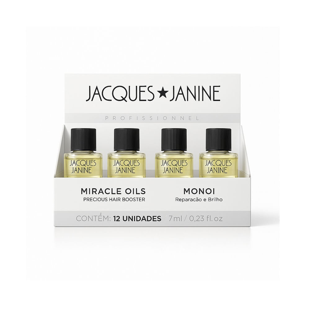 Caixa 12 Unidades Óleo Reparador Monoi Miracle Jacques Janine 7ml