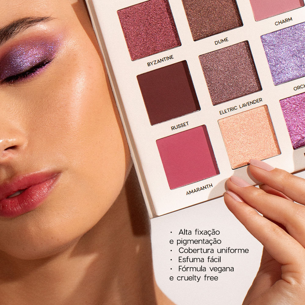 Kit Blush em Bastão Rosa + Paleta de Sombras Love Océane Limited
