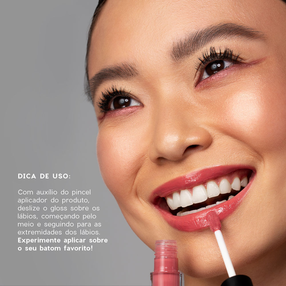 Kit Mini Pó Solto + Kit Mini Blush Cremoso Caramelo + Mini Brilho Labial + Mini Nécessaire Crystal Case Océane Edition