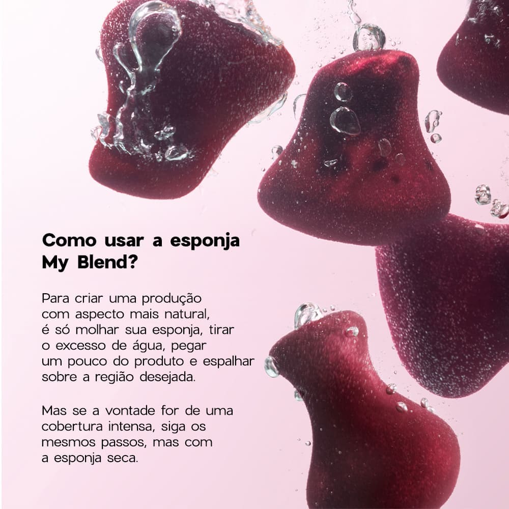 Kit Esponjas de Maquiagem + My Blend Vinho Océane Edition 2 Unidades