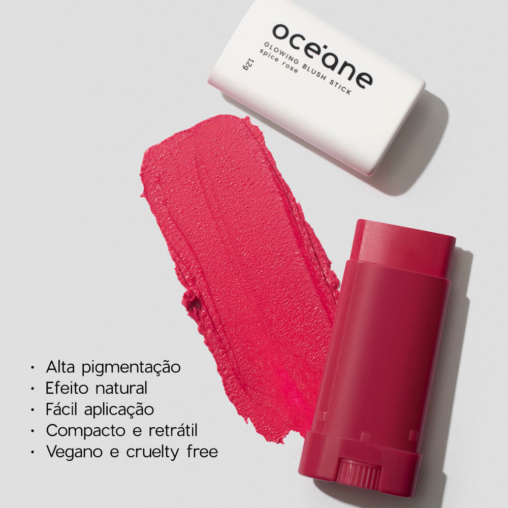 Kit Lápis de Olhos + Blush + Paleta de Sombras + Máscara de Cílios Batom Nude Océane
