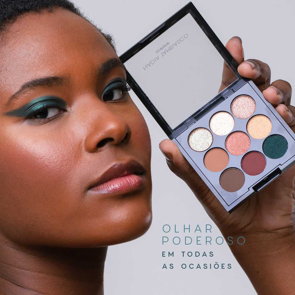 Kit Lápis de Olhos + Blush + Paleta de Sombras + Máscara de Cílios Batom Nude Océane