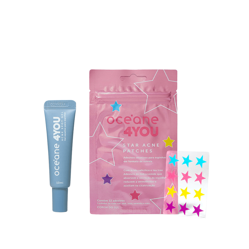 Kit Gel Secativo + Star Acne Patches 4you