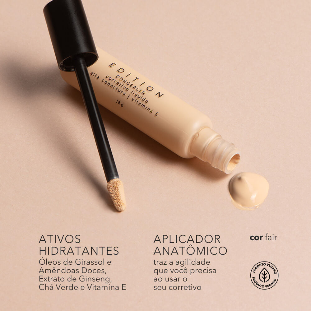 Kit Base Líquida 110L  Corretivo Líquido Fair + Pó Solto Océane Edition