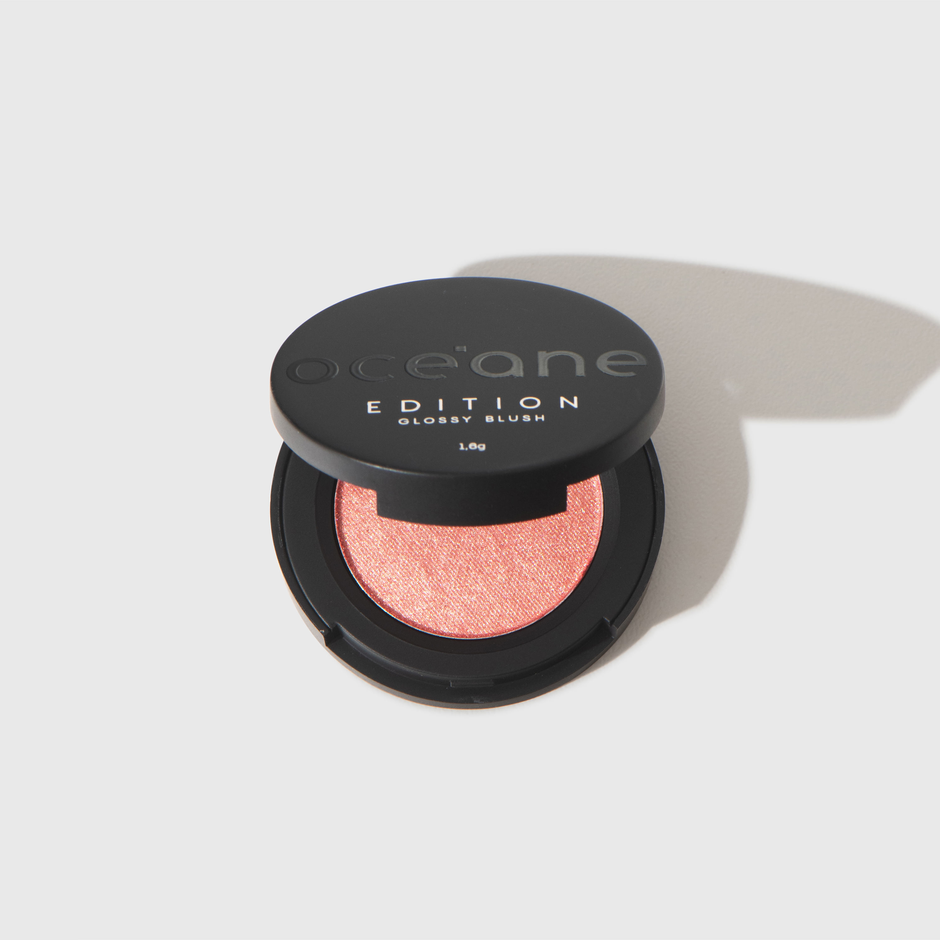 Kit Mini Blush Cintilante + Mini Batom Rosa Semi-Matte Océane Edition