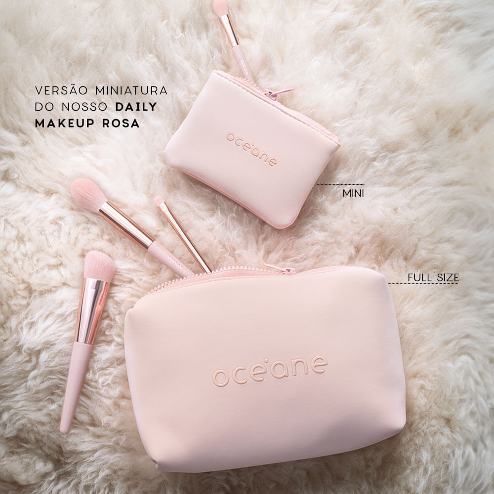 Kit Mini Drop Mini Powder Puff Mini Pincéis Mini Daily Makeup