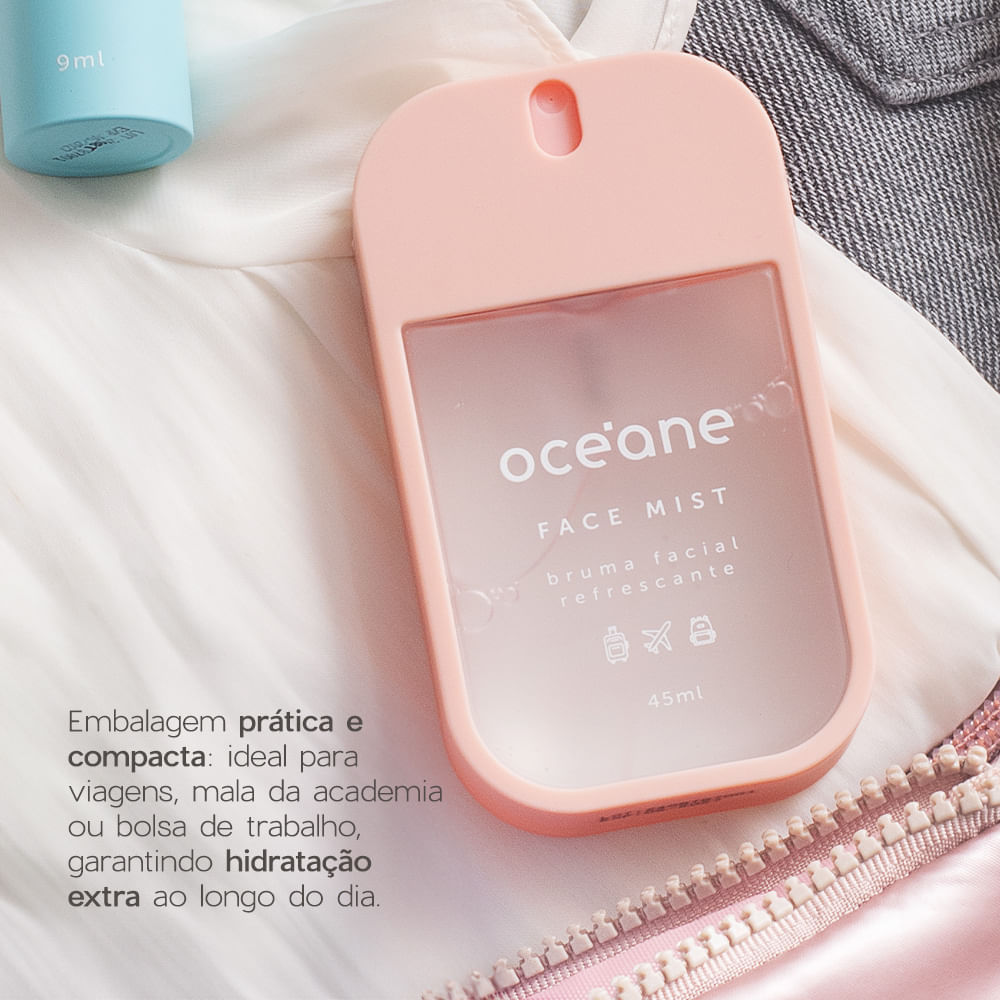 Kit Mini Nécessaire Mini Brilho Labial Mini Blush Bruma Facial Océane