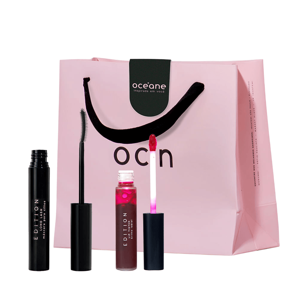 Kit Máscara para Cílios Long Lash + Lip Tinted Pink + Sacola de Presente Pequena
