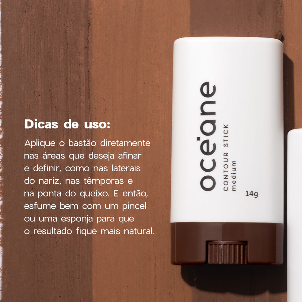 Contorno em Bastao Marrom Medio Contour Stick Medium Oceane Limited 14g
