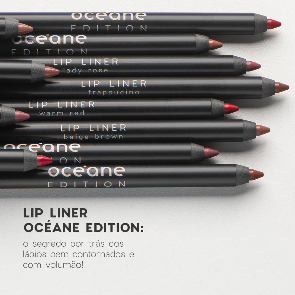 Kit Paleta Multifuncional Face Palette +  Batom Vermelho + Lápis Labial Vermelho + Caneta Delineadora Océane Edition
