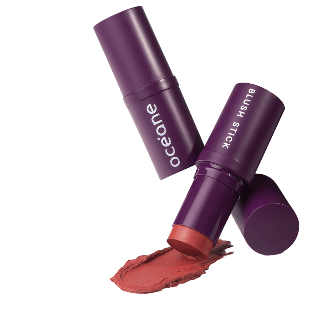 Kit Blush Stick Berry Kiss + Esponja de Maquiagem Sister Blend Roxa Océane Purple