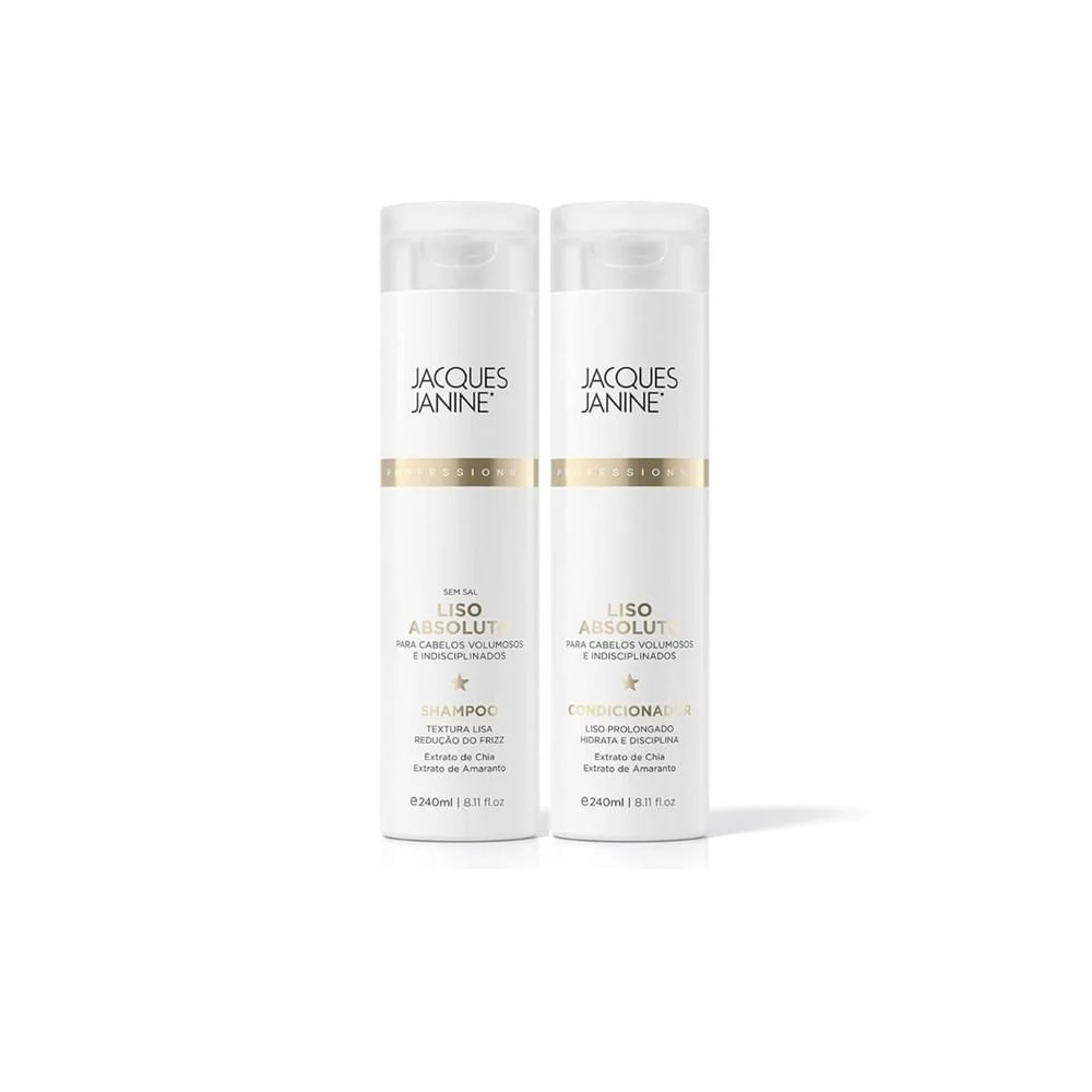 Kit Shampoo + Condicionador Jacques Janine Liso Absoluto 240ml