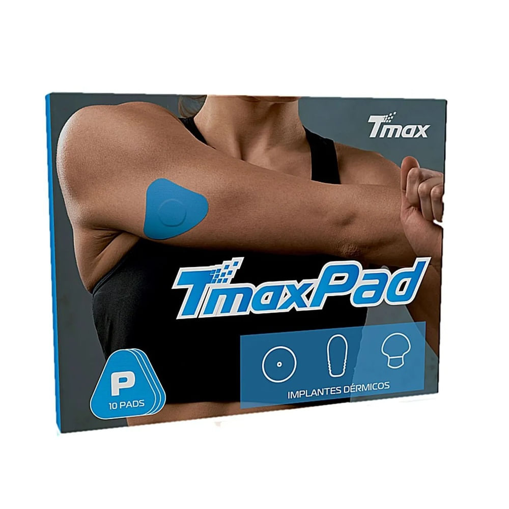 Bandagem Pad Autoadesiva Implante Dérmico Cx Tmax Azul 10 Unidades