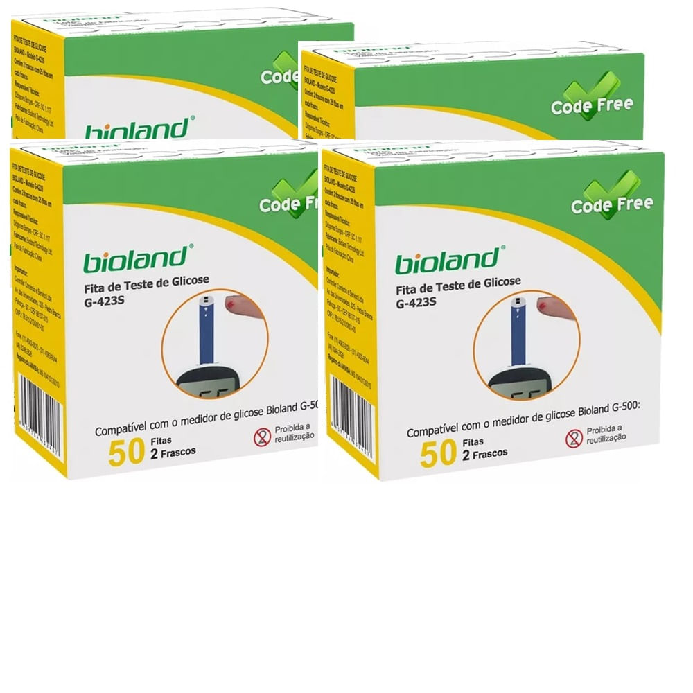 Kit 200 Fitas para Medição Bioland  Modelo G423S CODE Free