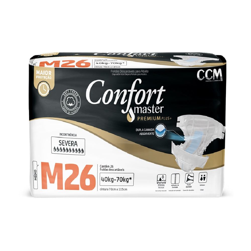 Fralda Geriátrica Descartável Confort Premium Econômico