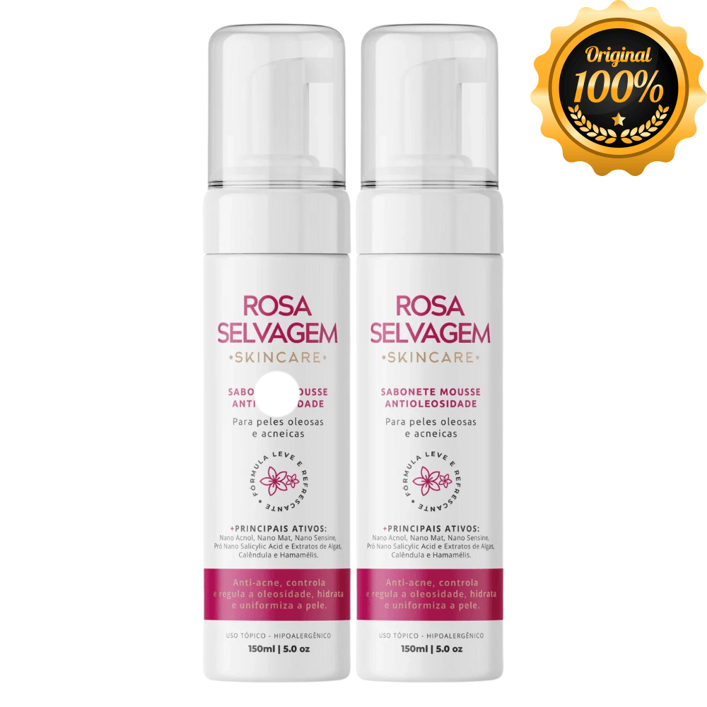 Kit 2 Espuma Limpeza Rosa Selvagem 150ml