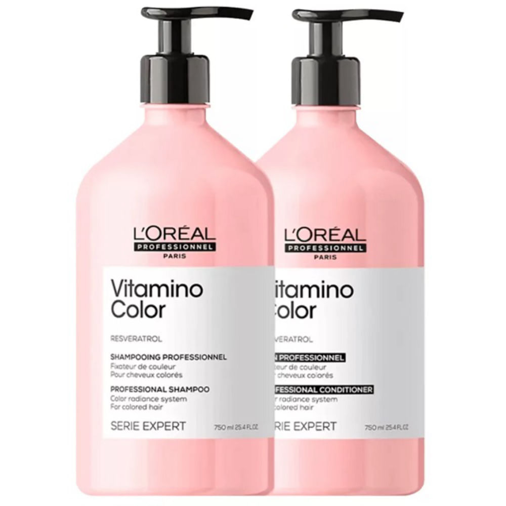 Kit Loreal Vitamino Color + Shampoo e Condicionador 750ML