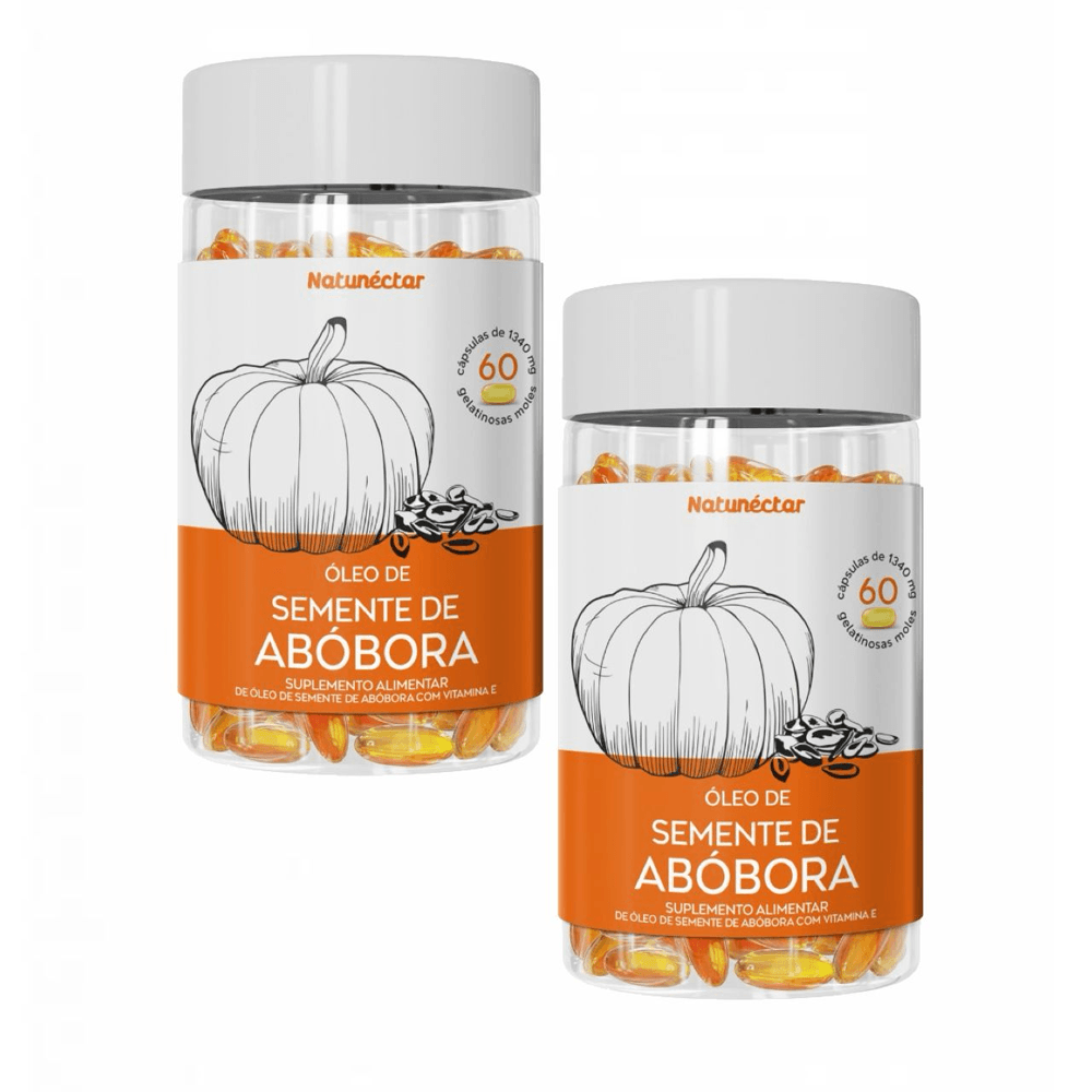 2x Óleo Semente De Abóbora Vitamina E 60 Cápsulas