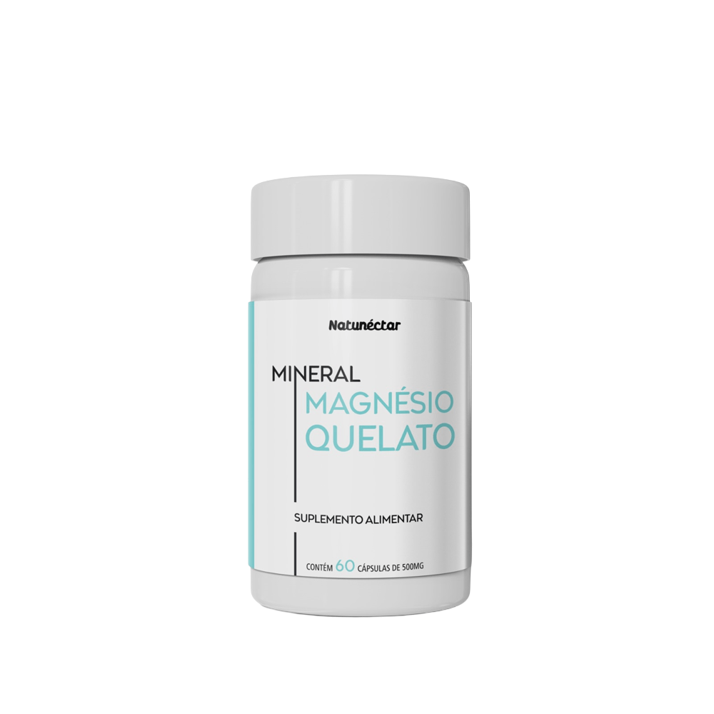 Magnésio Quelato Puro Suplemento Natunéctar 60 Cápsulas