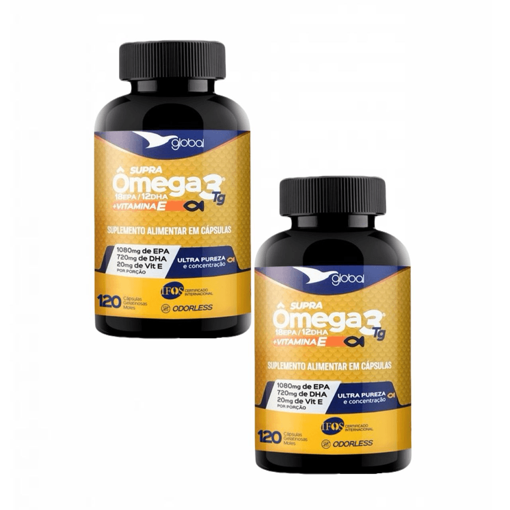 2x Supra Ômega 3 T.G 120 Cápsulas
