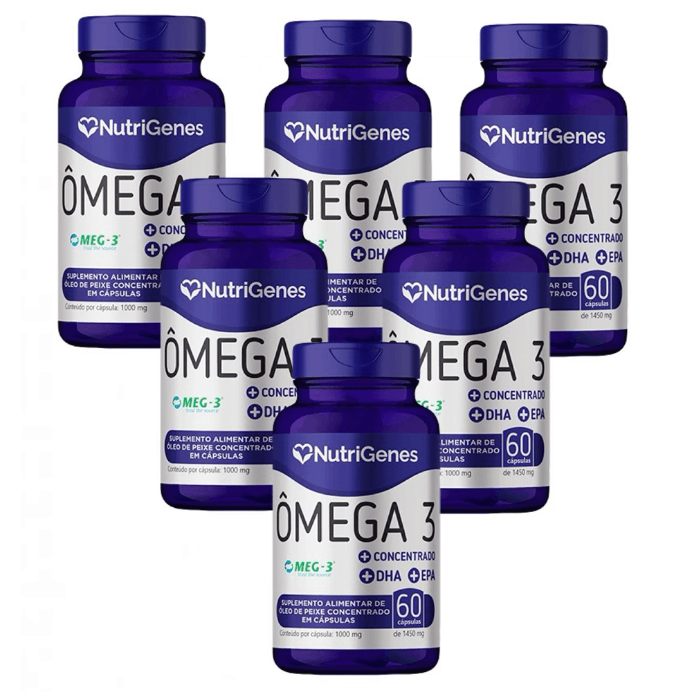 6x Ômega 3 Super Concentrado +dha +epa Nutrigenes